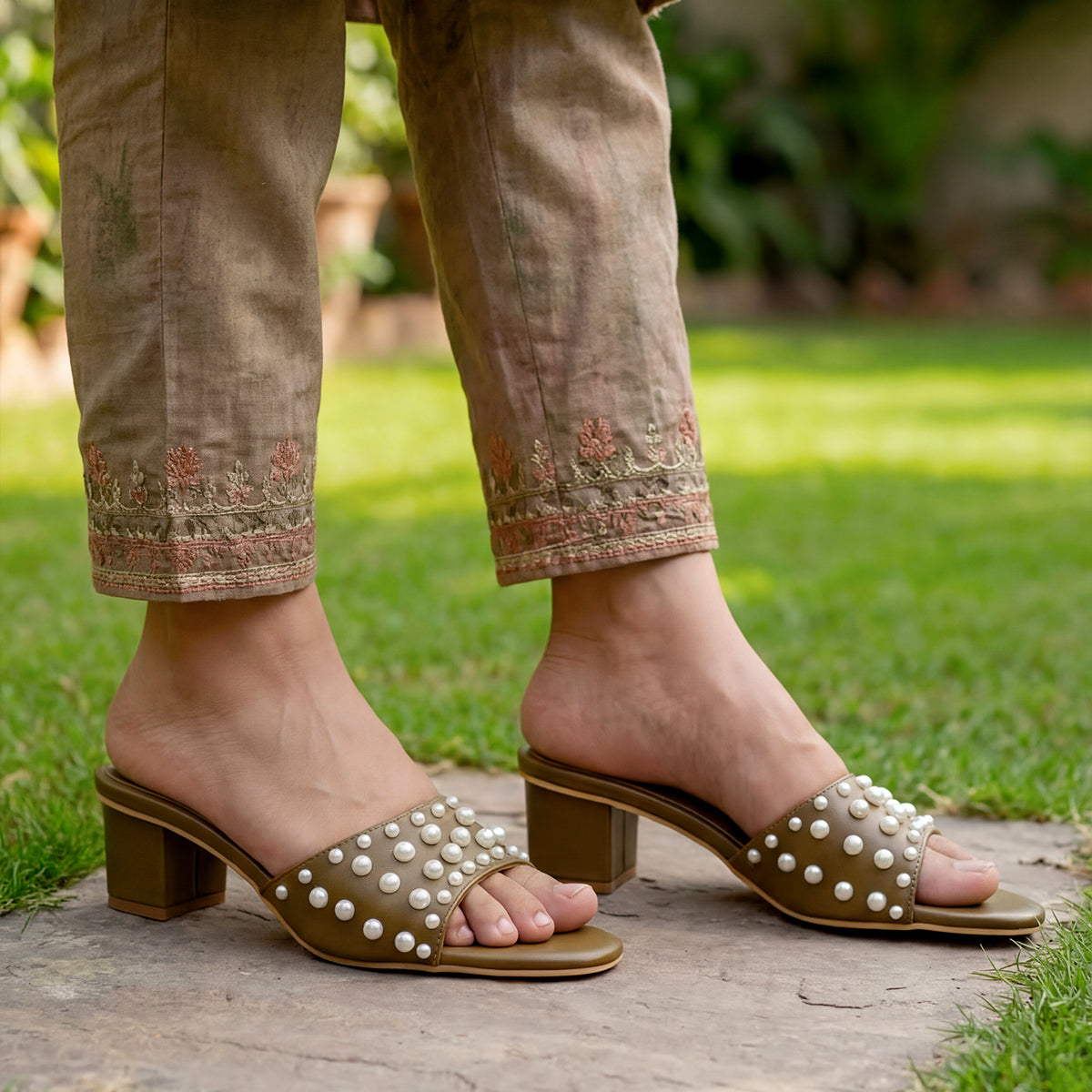 Brown Fancy Heel - SH021