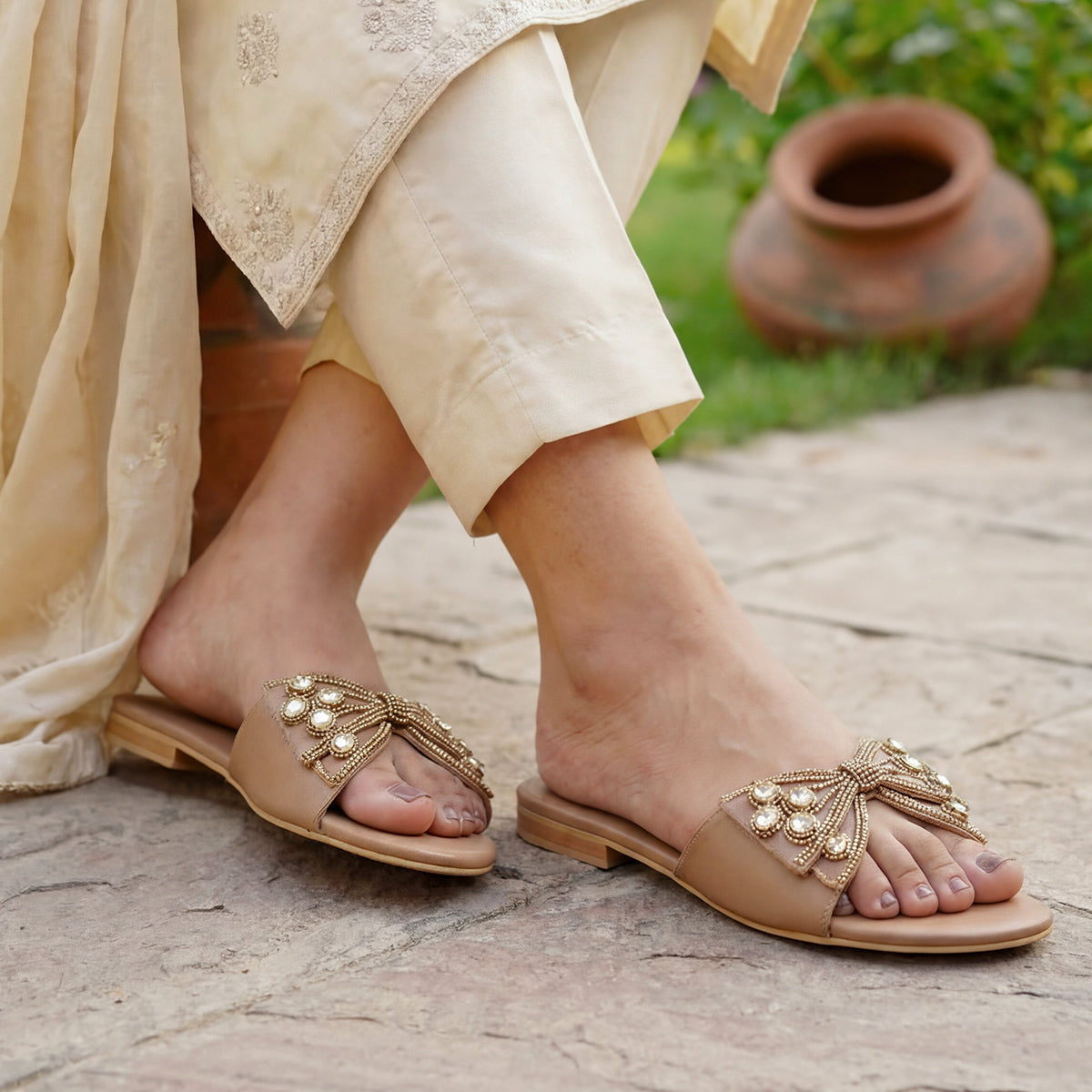 Beige Formal Flat - SF032