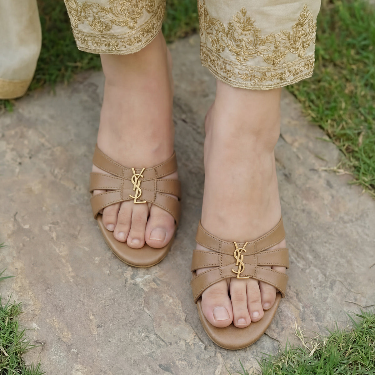 Women Beige Formal Heel - SH015