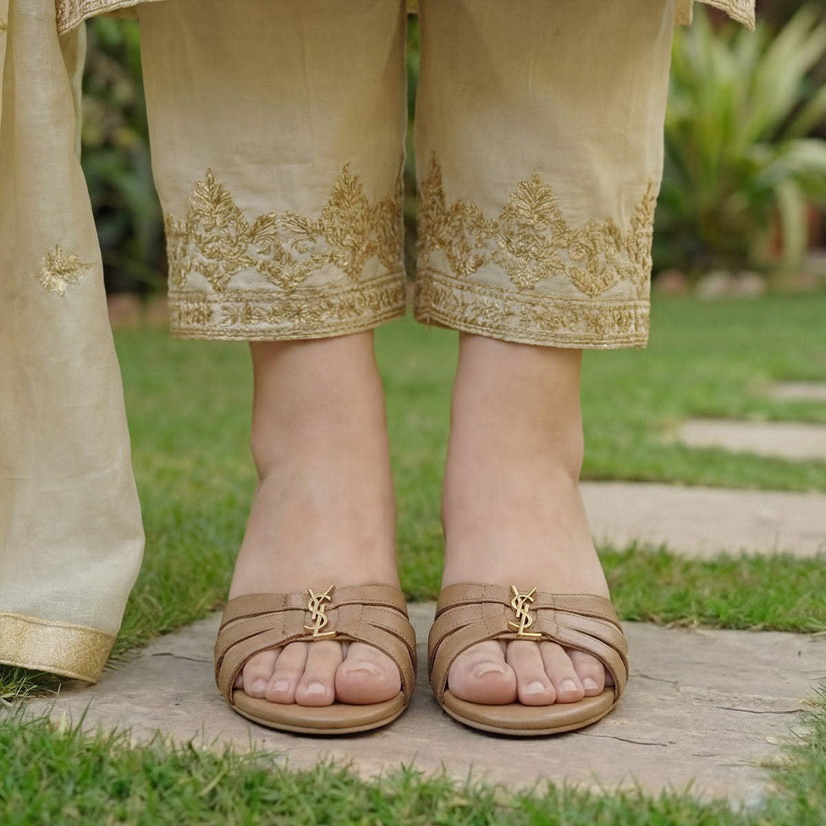 Women Beige Formal Heel - SH015