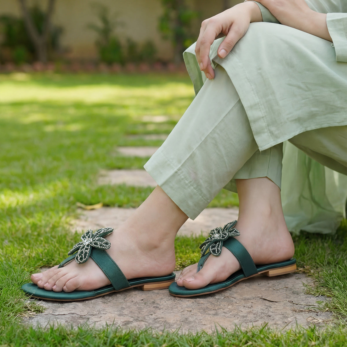 Green Formal Flat - SF015