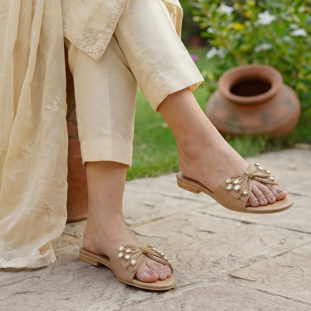 Beige Formal Flat - SF032