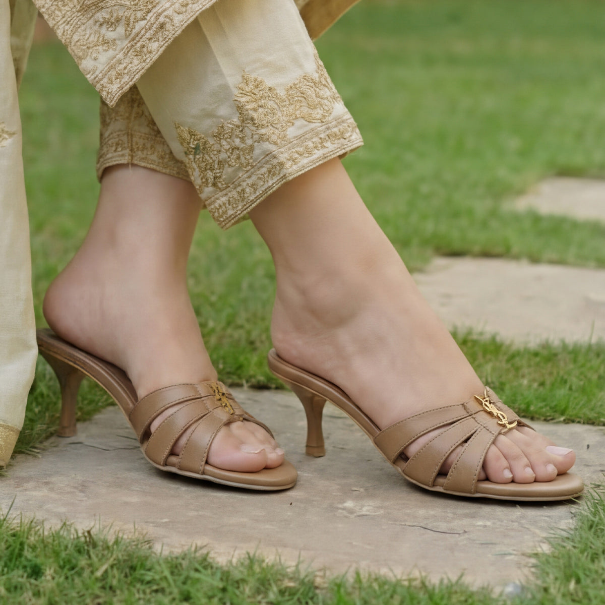 Women Beige Formal Heel - SH015