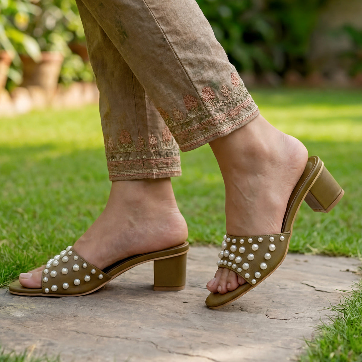 Brown Fancy Heel - SH021