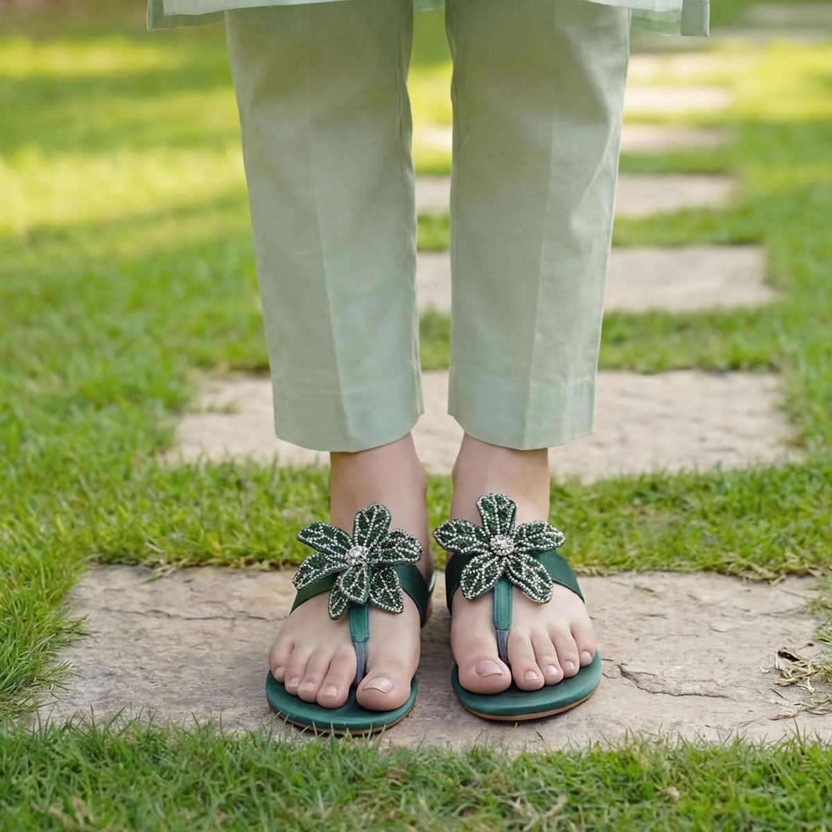 Green Formal Flat - SF015