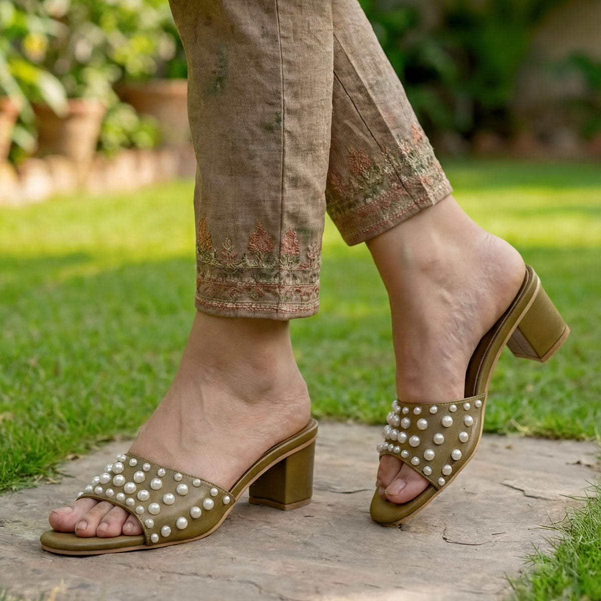 Brown Fancy Heel - SH021