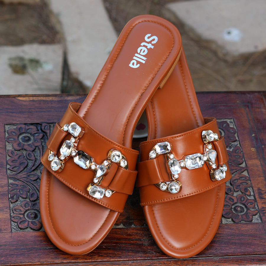 Brown Formal Flat - SF010