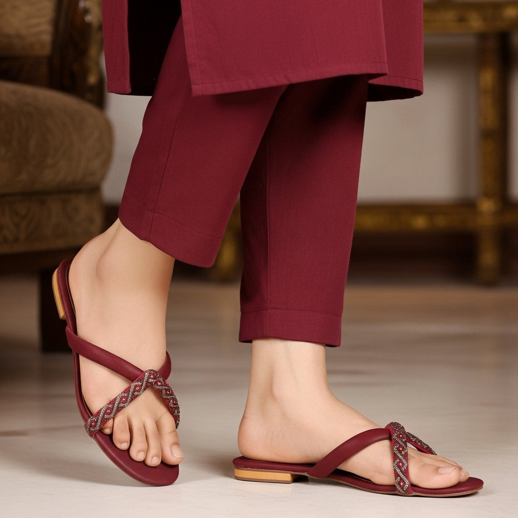 Maroon Formal Flat - SF008